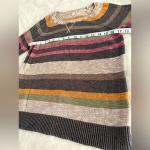 Sonoma Women’s 100% Cotton Striped Sweater, Petite Medium EUC